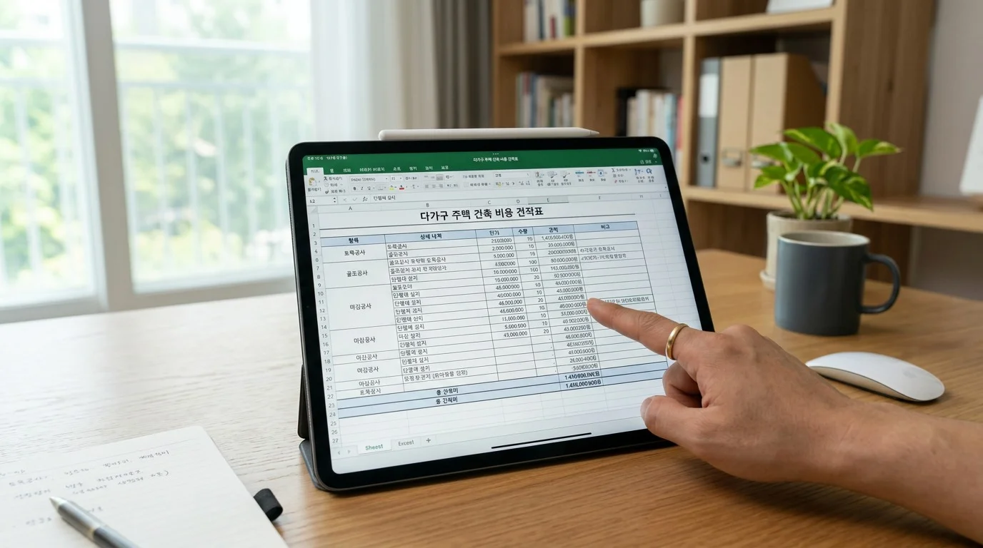 다가구 주택 건축 비용 견적