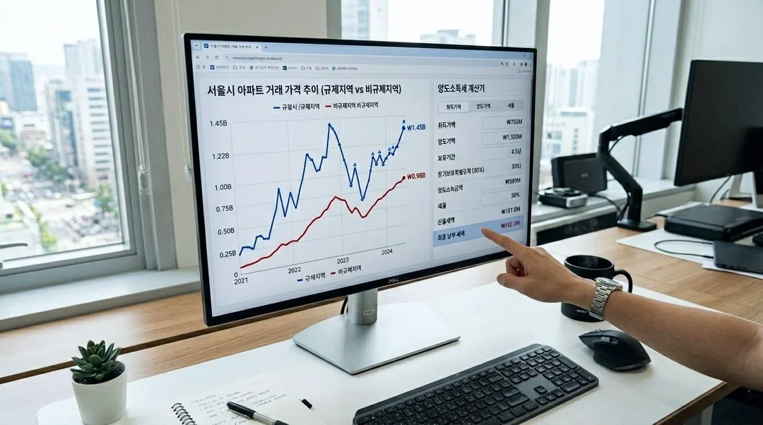 규제지역 다주택자 양도세 계산기