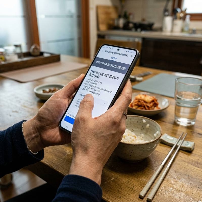 주담대 갈아타기 조건 2026 4월