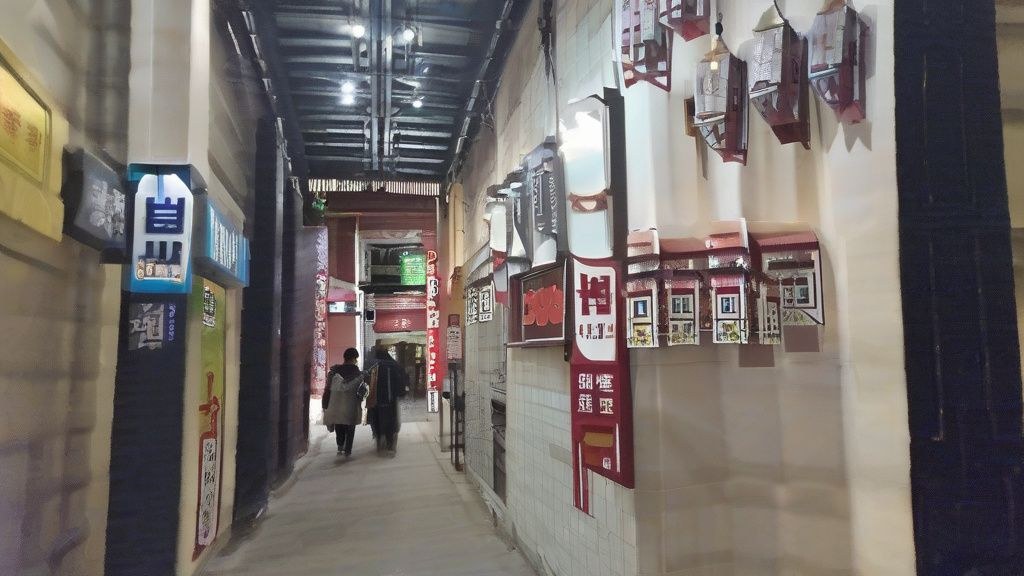 전주 한옥마을의 아름다운 풍경과 함께 건강한 식재료, 명상하는 사람의 모습이 조화롭게 표현된 이미지