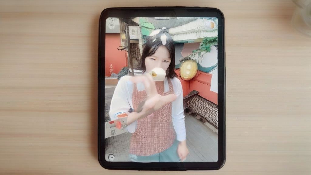 한국인 여성이 성수동 '카페 레이어드'에서 다양한 종류의 스콘과 브런치 메뉴를 배경으로 커피를 들고 포즈를 취하는 모습