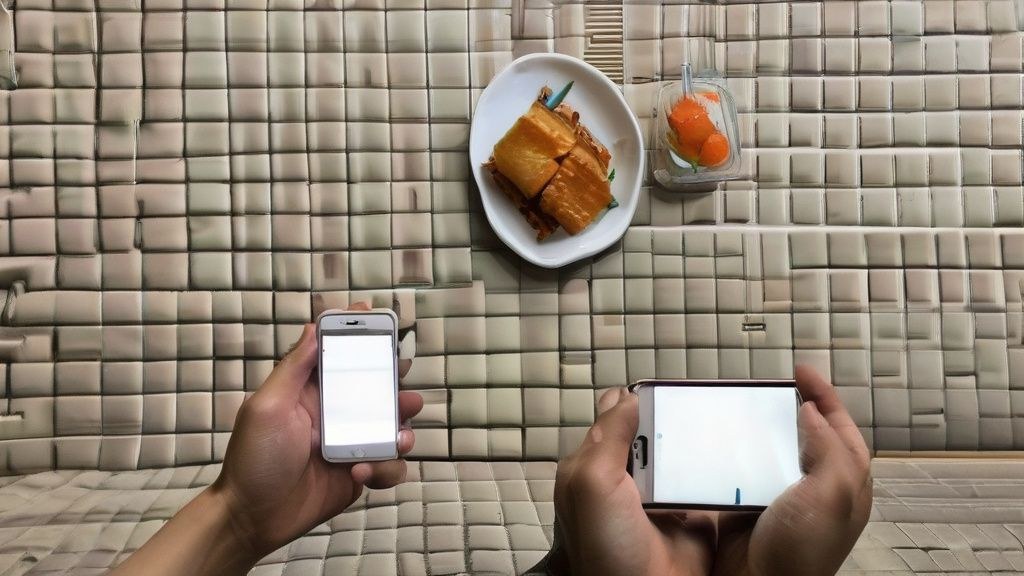 서울 성수동의 한 브런치 카페 외관, 독특한 간판과 화분이 놓여 있는 모습