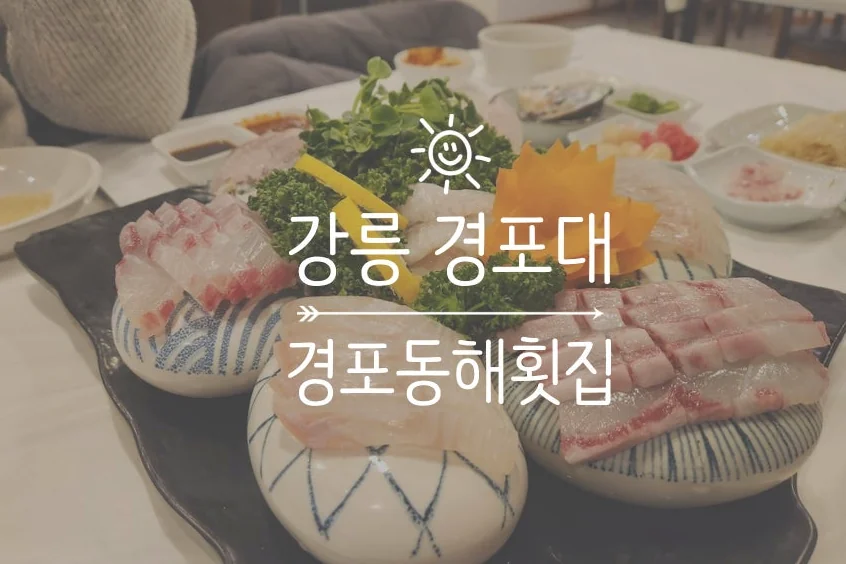 한국 전통 시장의 활기찬 모습과 정갈하게 포장된 모둠회 세트 플랫레이
